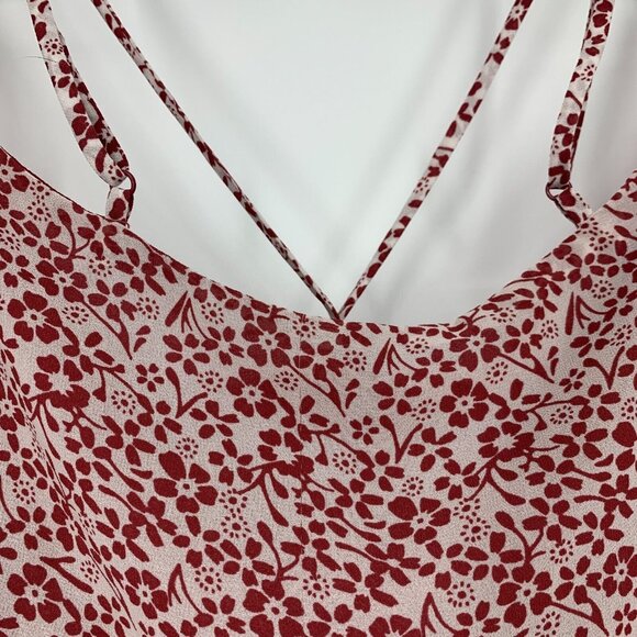 Revolve Tularosa Syrah Red Floral Print Halter Off Shoulder - Picture 15 of 15